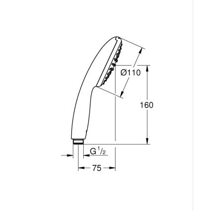 GROHE 27940001 - Handdusch VITALIO START 110 polerad krom