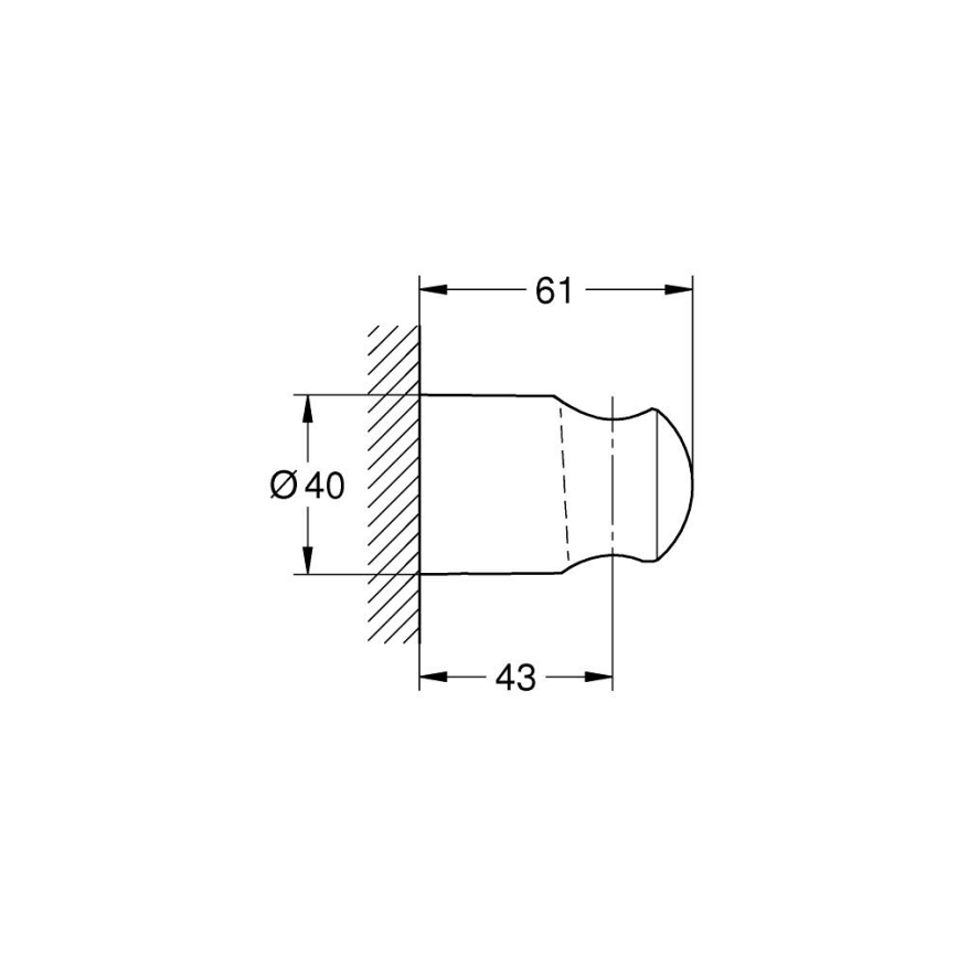GROHE 279582430 - Duschhållare VITALIO UNIVERSAL 61 mm svart