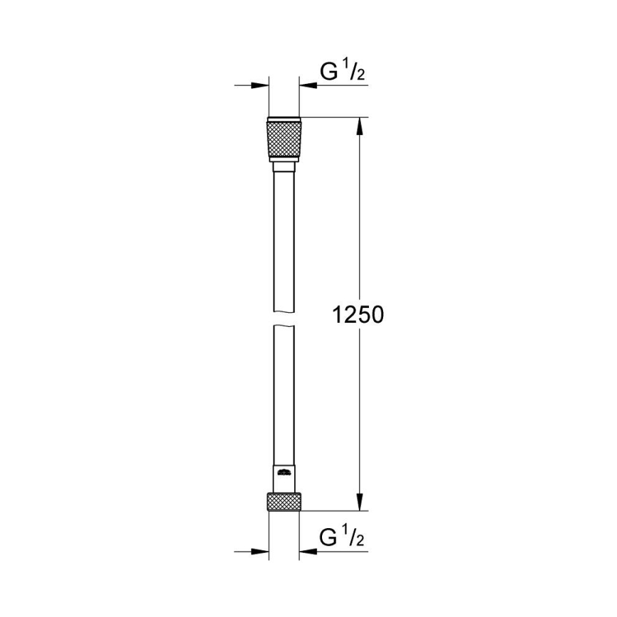 GROHE 28362DA0 - SILVERFLEX duschslang 1250 mm i brons