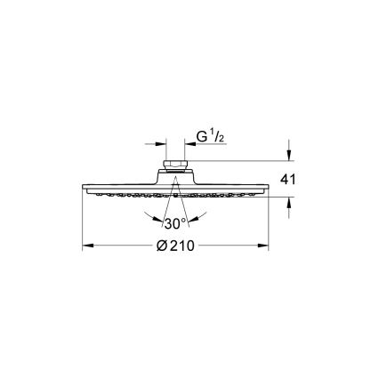 GROHE 28368000 - Takdusch RAINSHOWER COSMOPOLITAN O 210 mm, polerad krom