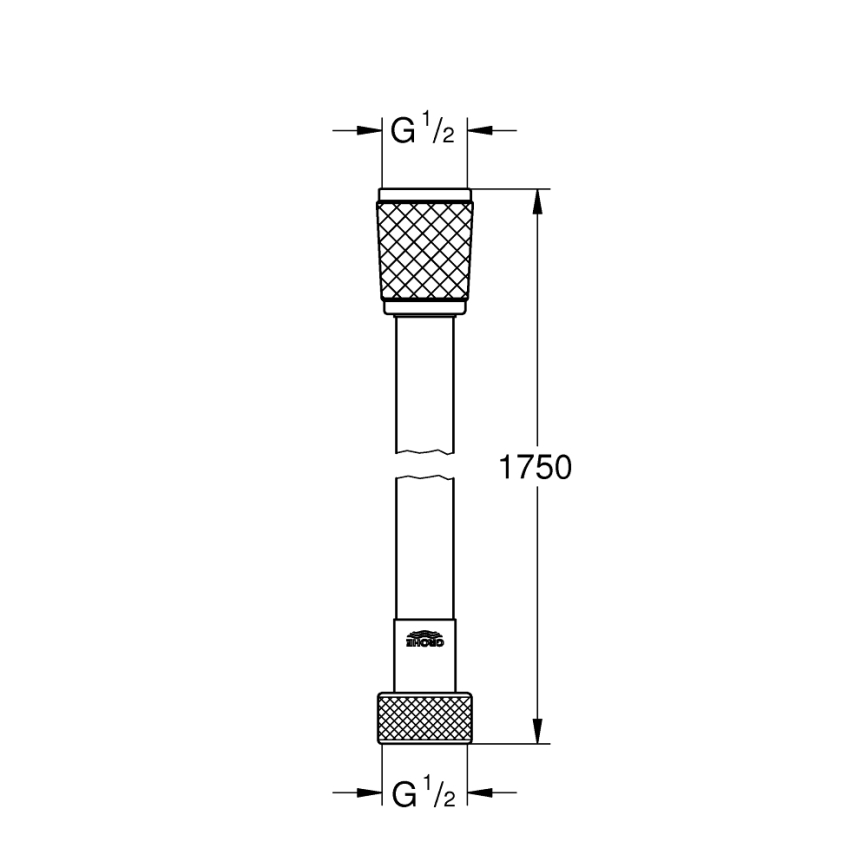 GROHE 28742002 - Duschslang VITALIOFLEX TREND 1750 mm