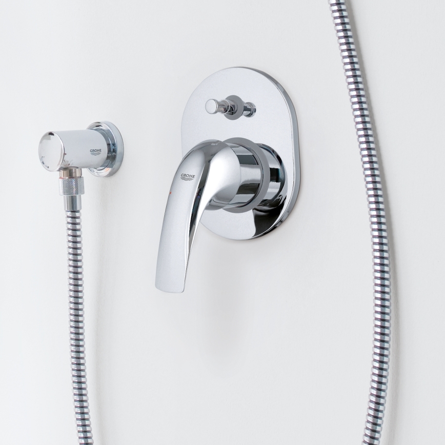 GROHE 29043000 - EUROCUBE badkarsblandare, polerad krom