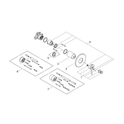 GROHE 29048000 - Duschblandare för inbyggnad BAUCLASSIC, blank krom