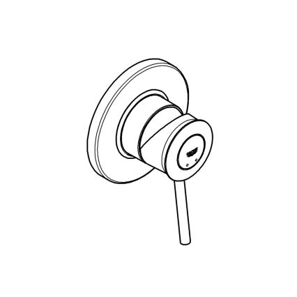 GROHE 29048000 - Duschblandare för inbyggnad BAUCLASSIC, blank krom