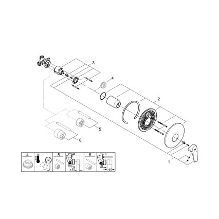 GROHE 29116000 - Duschblandare START FLOW, blankkrom