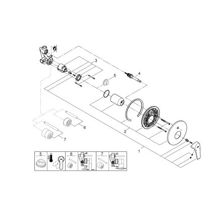 GROHE 29117000 - LINEARE badkarsblandare, polerad krom