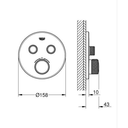 GROHE 29119AL0 - GROHTHERM SMARTCONTROL-termostat i grafit