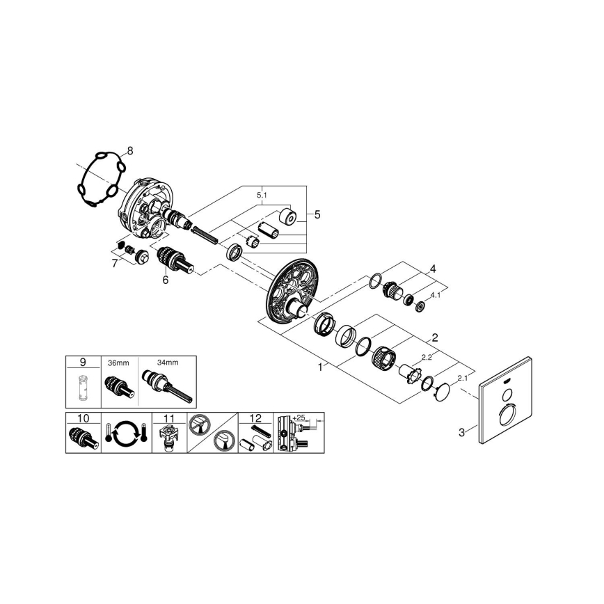GROHE 29123000 - Termostatisk duschblandare GROHTHERM SMARTCONTROL krom