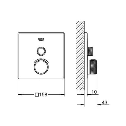 GROHE 29123000 - Termostatisk duschblandare GROHTHERM SMARTCONTROL krom