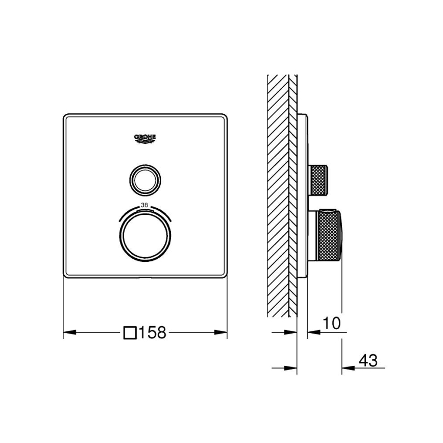 GROHE 29123000 - Termostatisk duschblandare GROHTHERM SMARTCONTROL krom