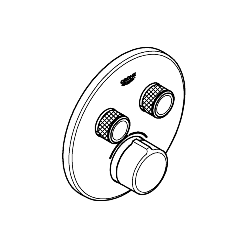 GROHE 29145000 - Täckplatta för infälld blandare SMARTCONTROL, blank krom