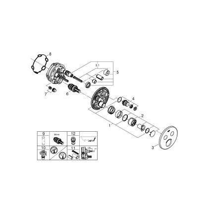 GROHE 29145000 - Täckplatta för infälld blandare SMARTCONTROL, blank krom