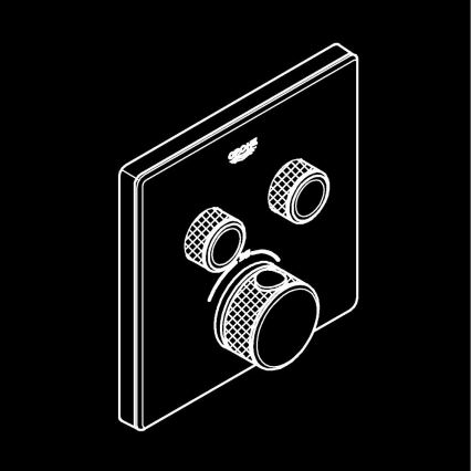 GROHE 29156LS0 -Termostat för inbyggd installation GROHTHERM SMARTCONTROL vit