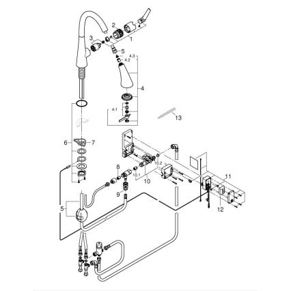 GROHE 30219002 - Elektronisk köksblandare ZEDRA TOUCH, polerad krom