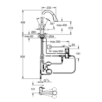 GROHE 30219002 - Elektronisk köksblandare ZEDRA TOUCH, polerad krom