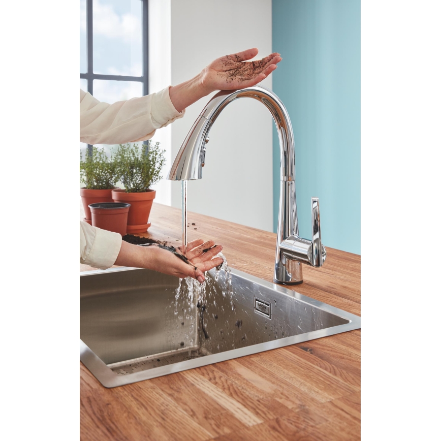 GROHE 30219002 - Elektronisk köksblandare ZEDRA TOUCH, polerad krom