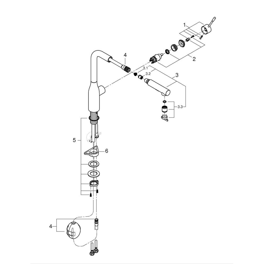 GROHE 30270DL0 - Köksblandare ESSENCE i brons
