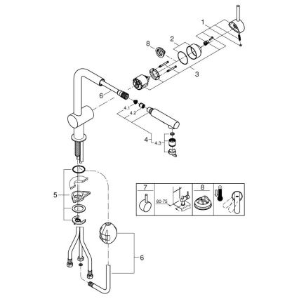 GROHE 30274GN0 - Diskbänksblandare A i guld