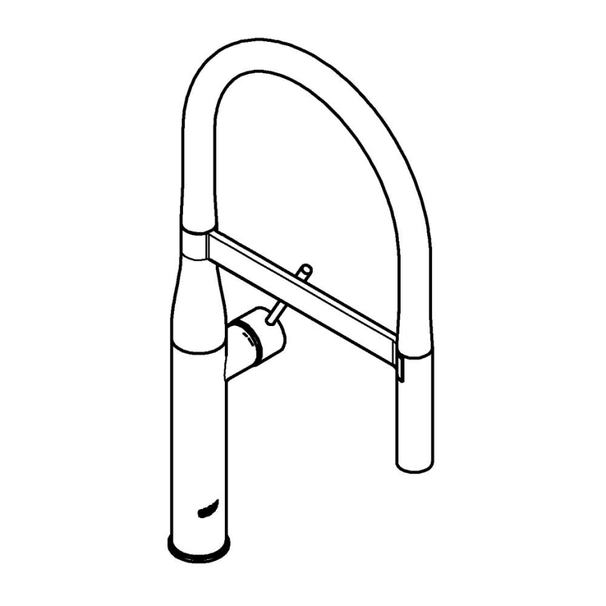 GROHE 30294GN0 - ESSENCE köksblandare i guld