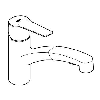 GROHE 303072431 - Köksblandare START 185 × 227 mm svart