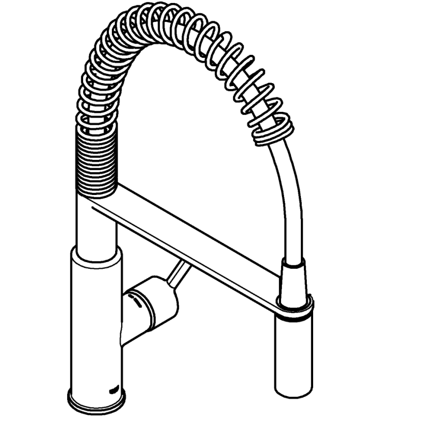 GROHE 30361000 - Köksblandare GET 455 mm, blank krom