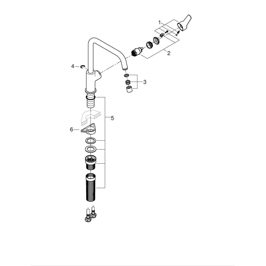 GROHE 304702430 - Köksblandare START 310 mm svart