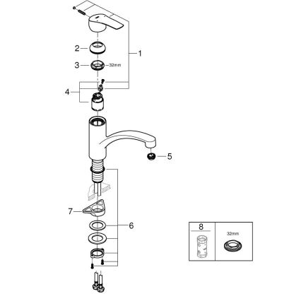 GROHE 30530002 - Köksblandare START, polerad krom