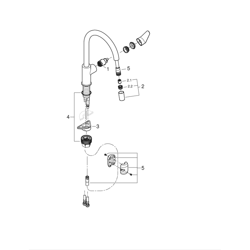 GROHE 30562000 - Diskbänksblandare START CURVE 357 mm polerad krom