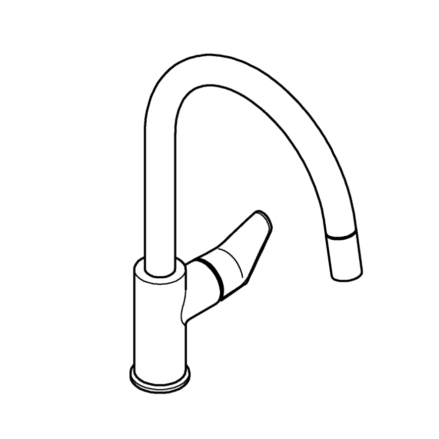 GROHE 30562000 - Diskbänksblandare START CURVE 357 mm polerad krom