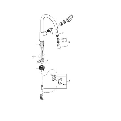 GROHE 30569000 - Köksblandare START FLOW 357 mm, polerad krom