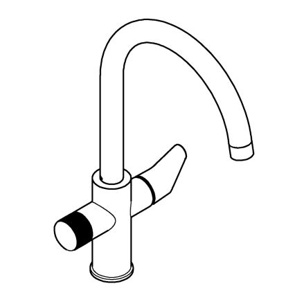 GROHE 30592000 - Köksblandare BLUE PURE StartCurve 411 mm polerad krom
