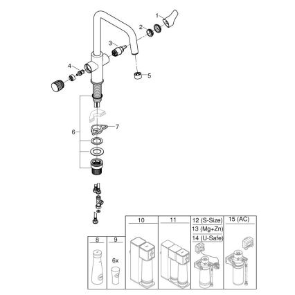 GROHE 30595000 - Köksblandare BLUE PURE Start 366 mm polerad krom
