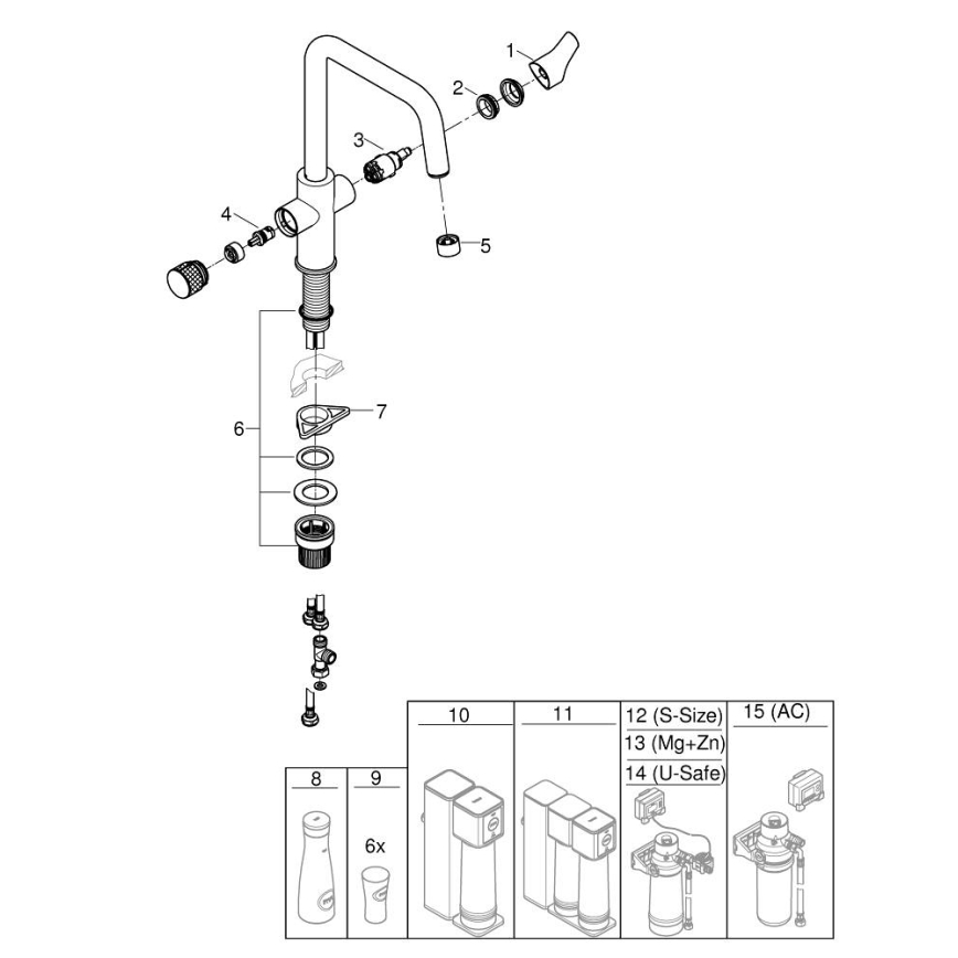 GROHE 30595000 - Köksblandare BLUE PURE Start 366 mm polerad krom