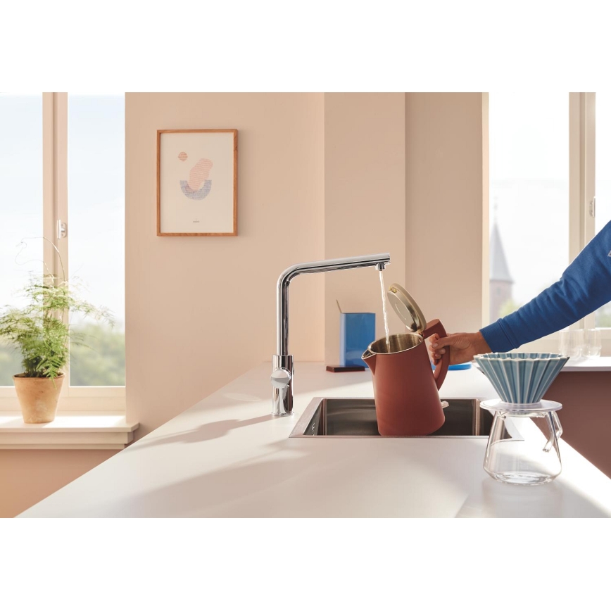 GROHE 30600000 - Köksblandare BLUE PURE, L-formad pip, polerad krom