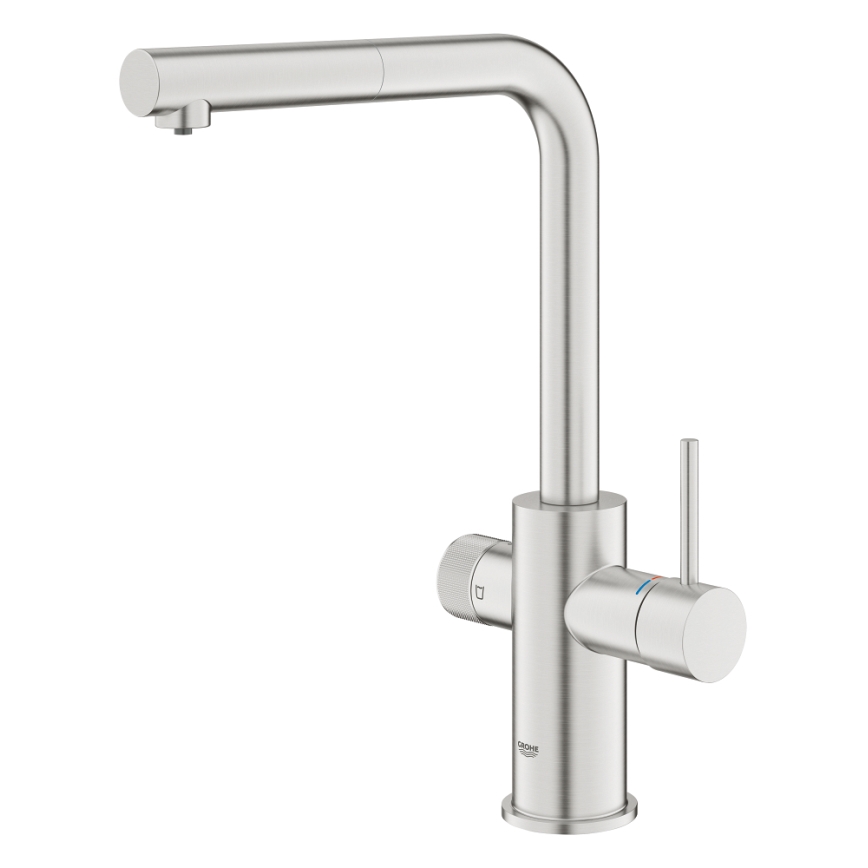 GROHE 30601DC0 - Köksblandare BLUE PURE med utdragbar pip i rostfritt stål