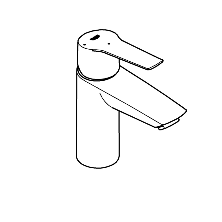 GROHE 311372432 - Tvättställsblandare QUICKFIX START 165 mm svart