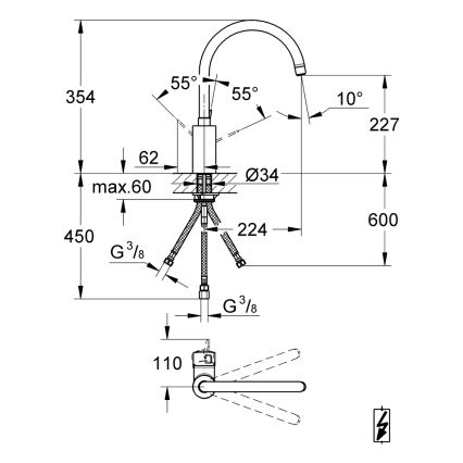 GROHE 31180000 - Köksblandare EUROSMART COSMOPOLITAN polerad krom
