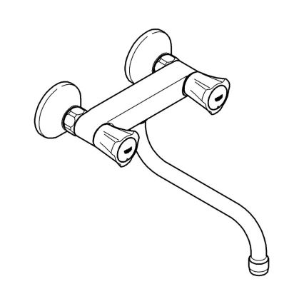 GROHE 31187001 - Väggmonterad köksblandare COSTA L 200 mm polerad krom