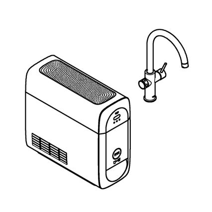 GROHE 31455001 - Köksblandare BLUE HOME polerad krom