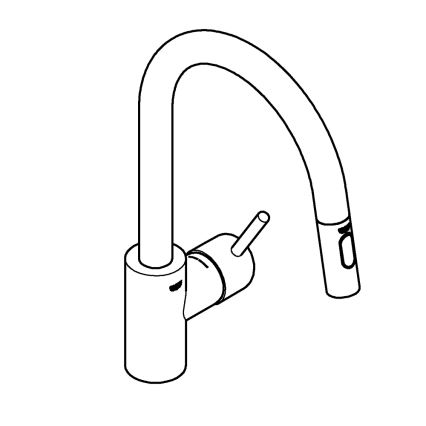 GROHE 31483DC2 - Köksblandare CONCETTO i rostfritt stål