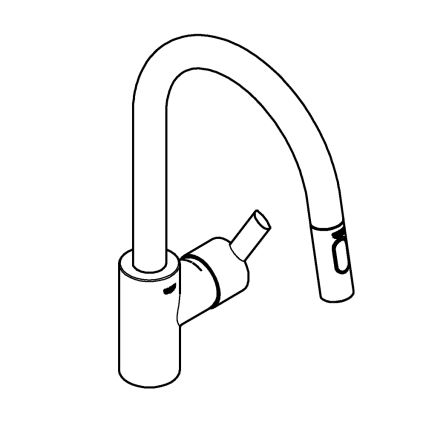 GROHE 31486001 - Köksblandare FEEL, blank krom