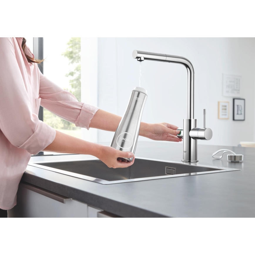 GROHE 31539000 - Köksblandare BLUE HOME L-formad pip polerad krom