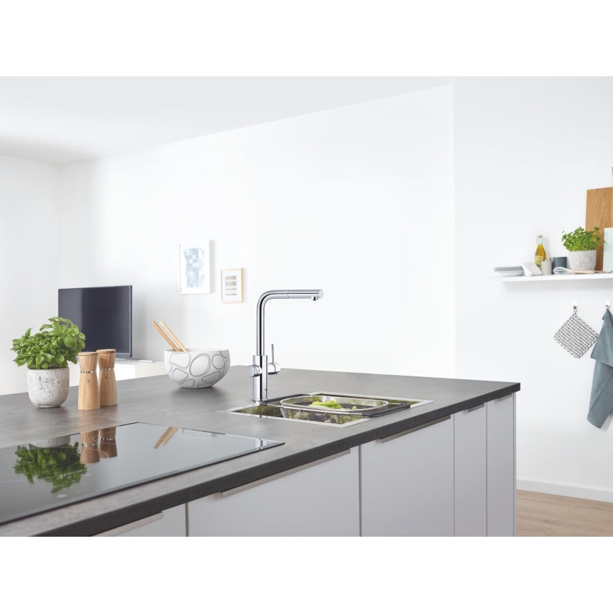 GROHE 31539000 - Köksblandare BLUE HOME L-formad pip polerad krom