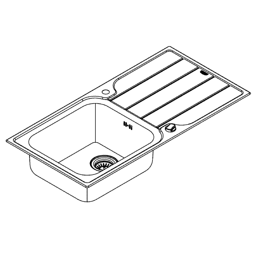 GROHE 31563SD1 - Diskho K500 1000 × 500 mm i rostfritt stål
