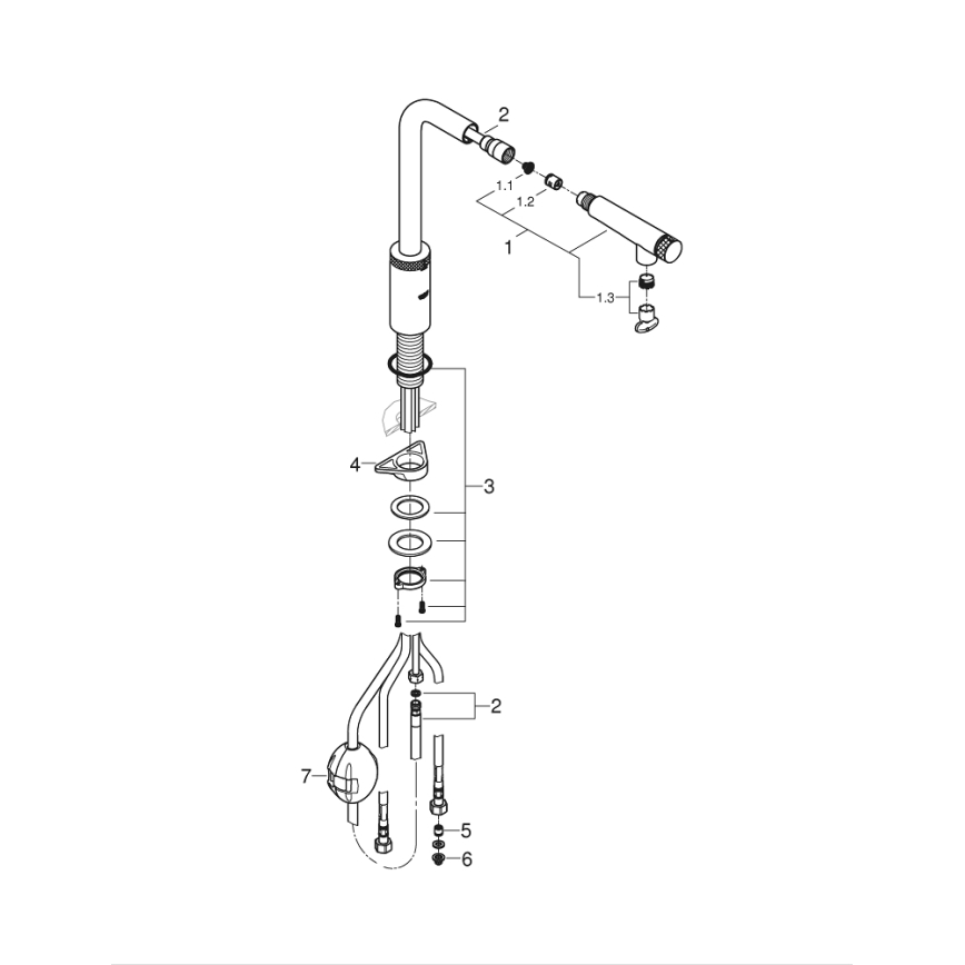 GROHE 31613000 - Köksblandare A SmartControl 314 mm blank krom