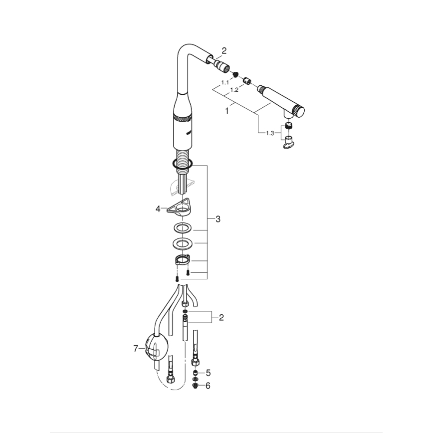 GROHE 31615000 - Köksblandare ESSENCE SMARTCONTROL 366 mm, blank krom