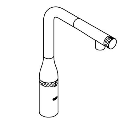 GROHE 31615000 - Köksblandare ESSENCE SMARTCONTROL 366 mm, blank krom