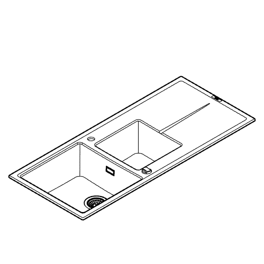 GROHE 31643AP0 - Kompositdiskho K400 1160 × 500 mm svart