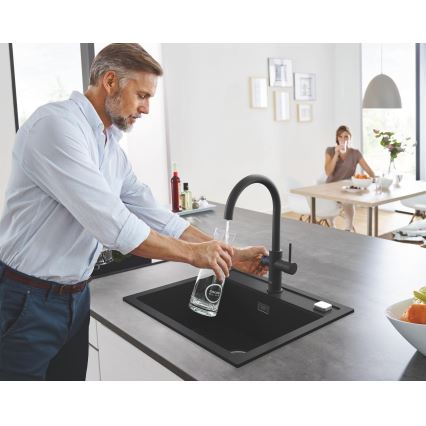 GROHE 31651AP0 - K700 köksdiskho 560 × 510 mm granit/svart