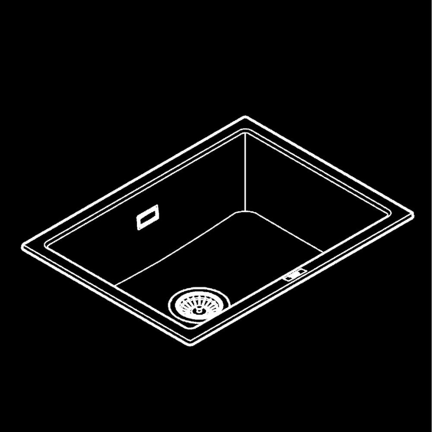 GROHE 31655AP0 - Diskho K700U 610 × 460 mm svart sten/svart